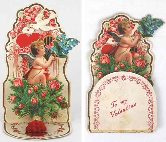 Valentinstagsgrüße romantisch überbracht: Cupido als Bote für die Liebeserklärungen zum Valentinstag.